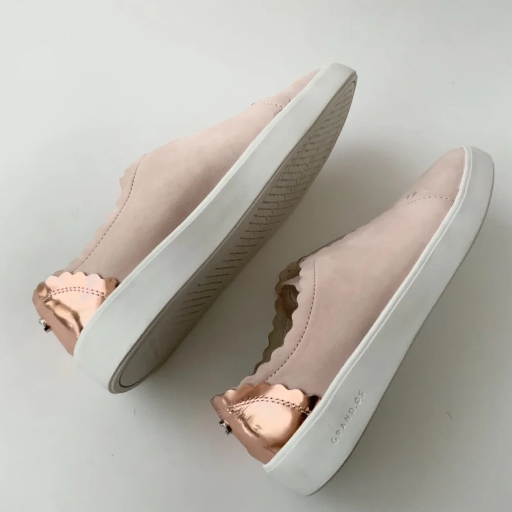 Cole Haan Grand Crosscourt Street Scallop Peach Blush Nubuck/Rose Gold Sneakers - Picture 8 of 8